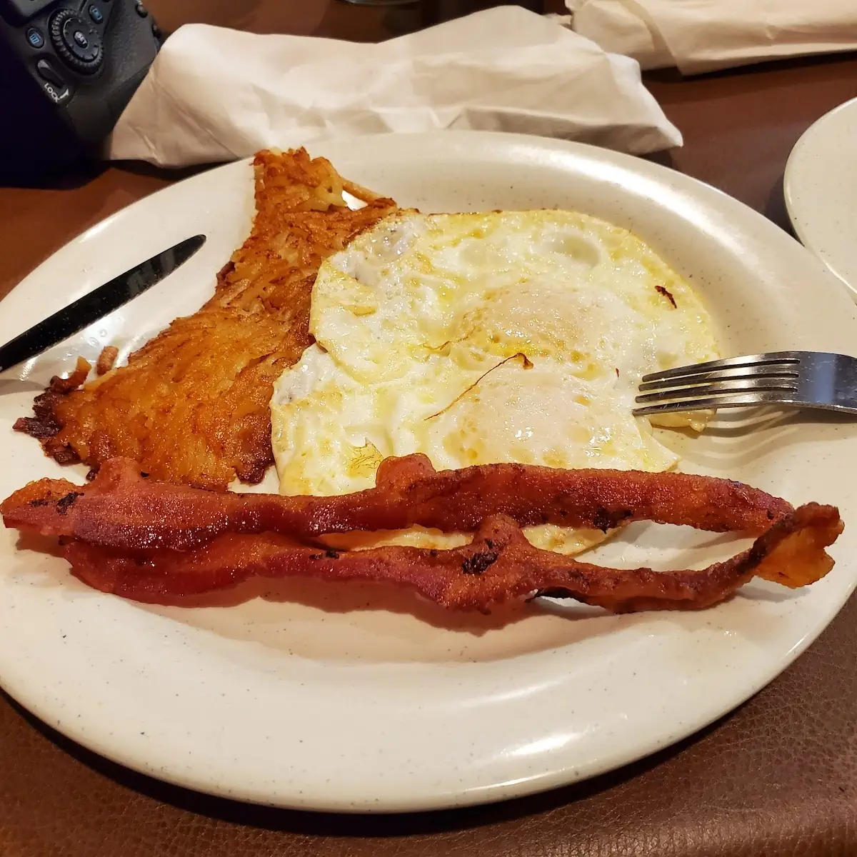 Hash Browns Bacon Eggs Any Style