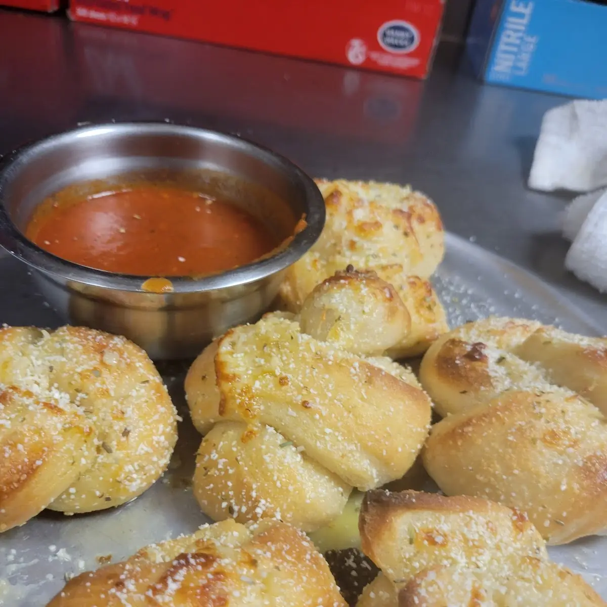Garlic Bread Breaded Caul Ched Balls