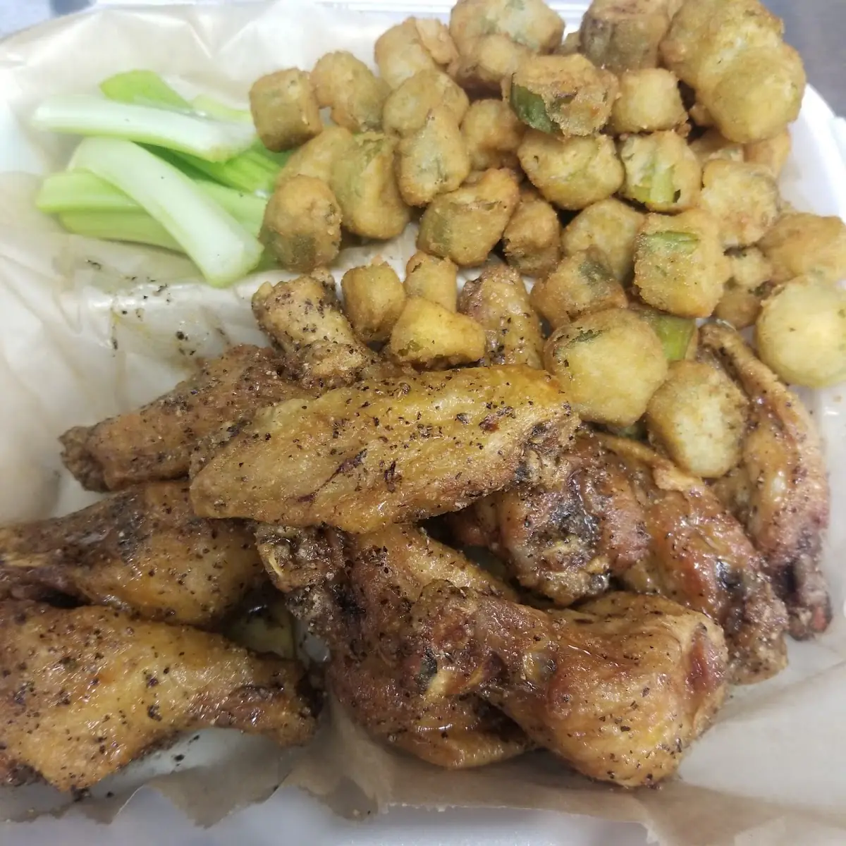 Lemon Pepper with Okra