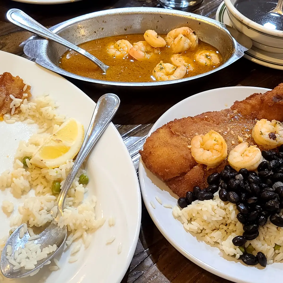Fried Sea Bass Rice and Beans