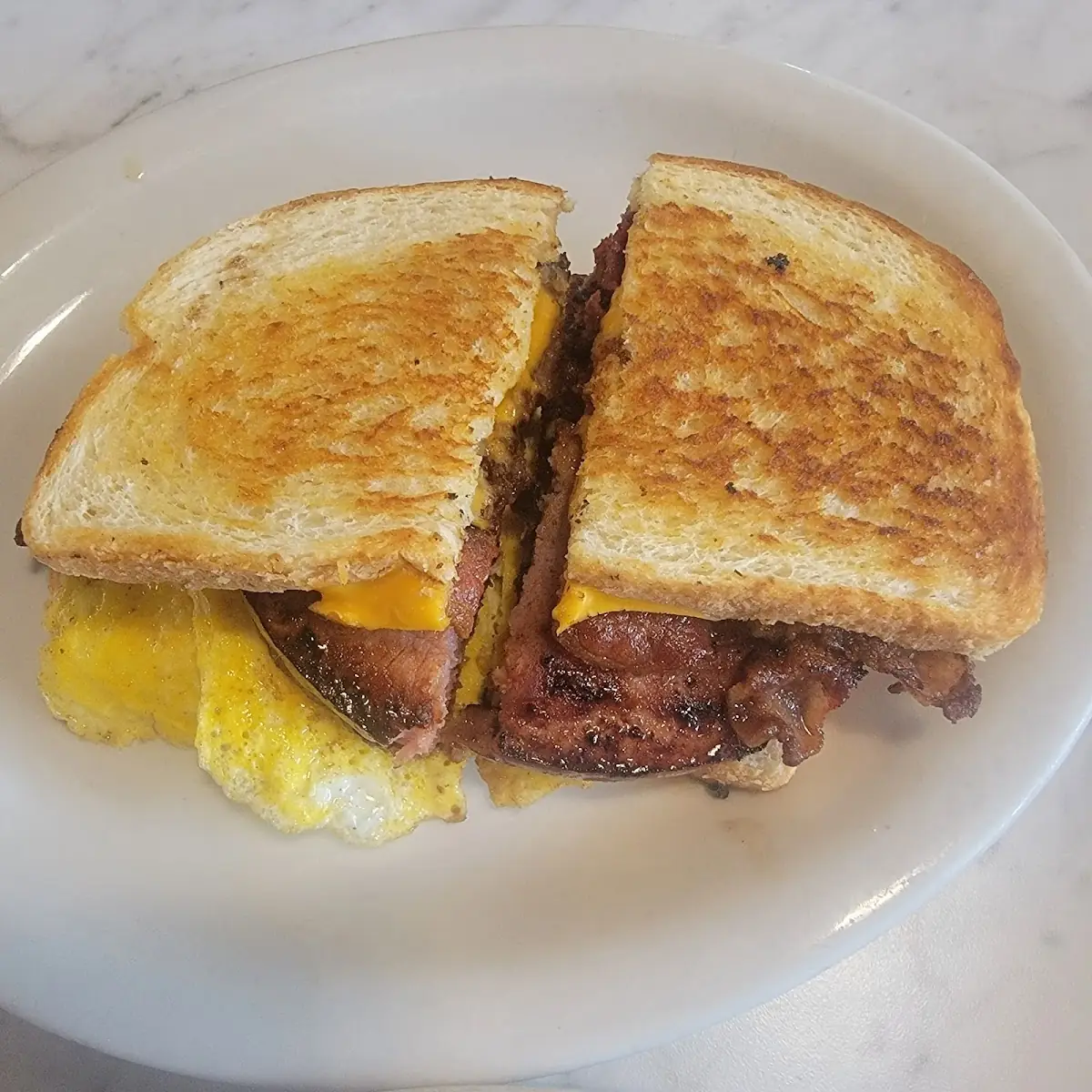 Ham and Cheese with Egg Sandwich