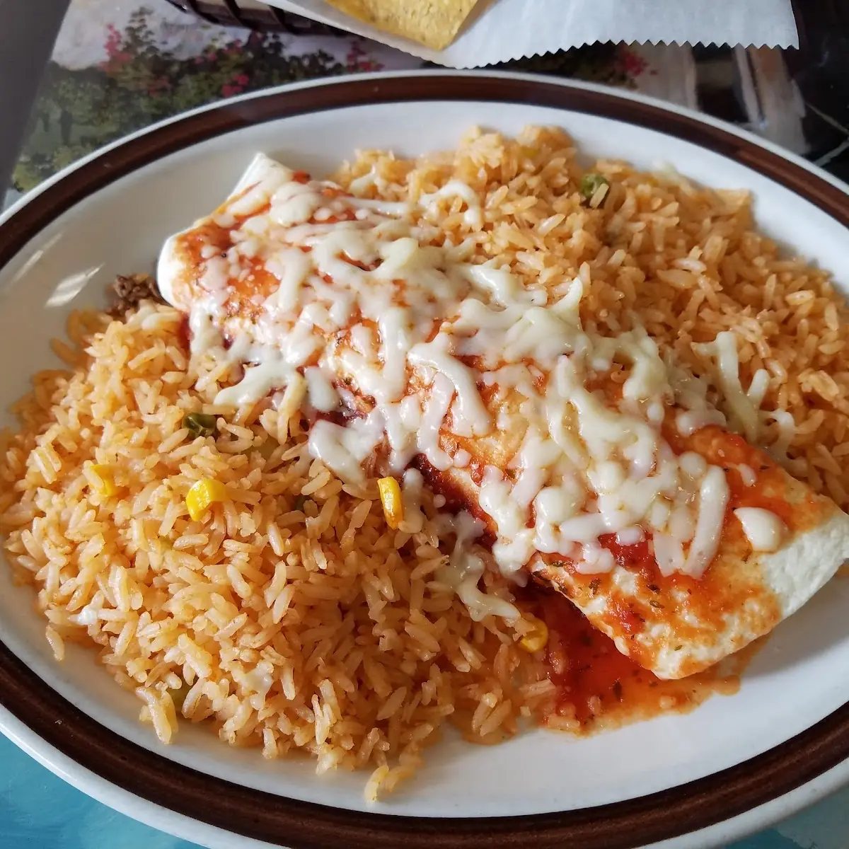 Chile Relleno Enchilada & Rice