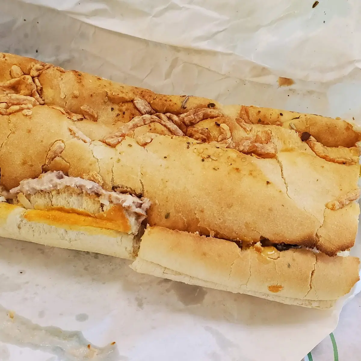 Tuna on a Italian Herb and Cheese