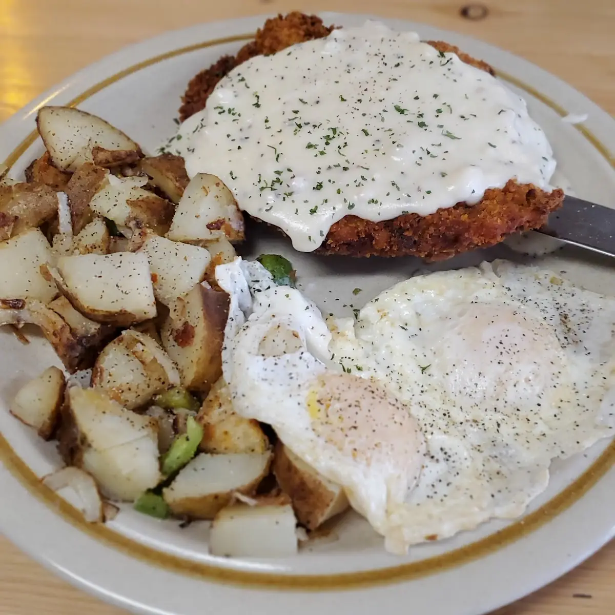 Chicken Fried Steak and Eggs