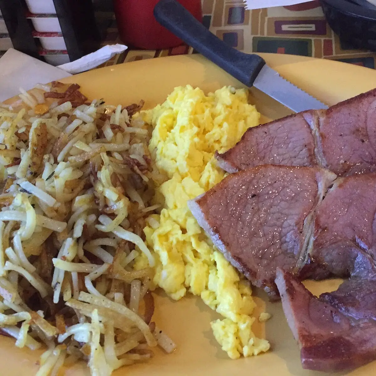 Country Ham Eggs and Hash Browns