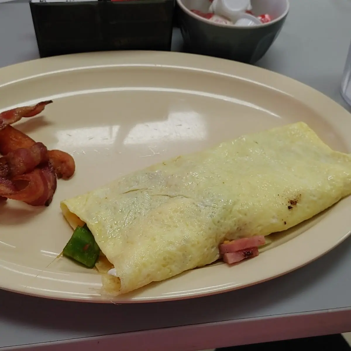 Western Omelette with Bacon on the Side