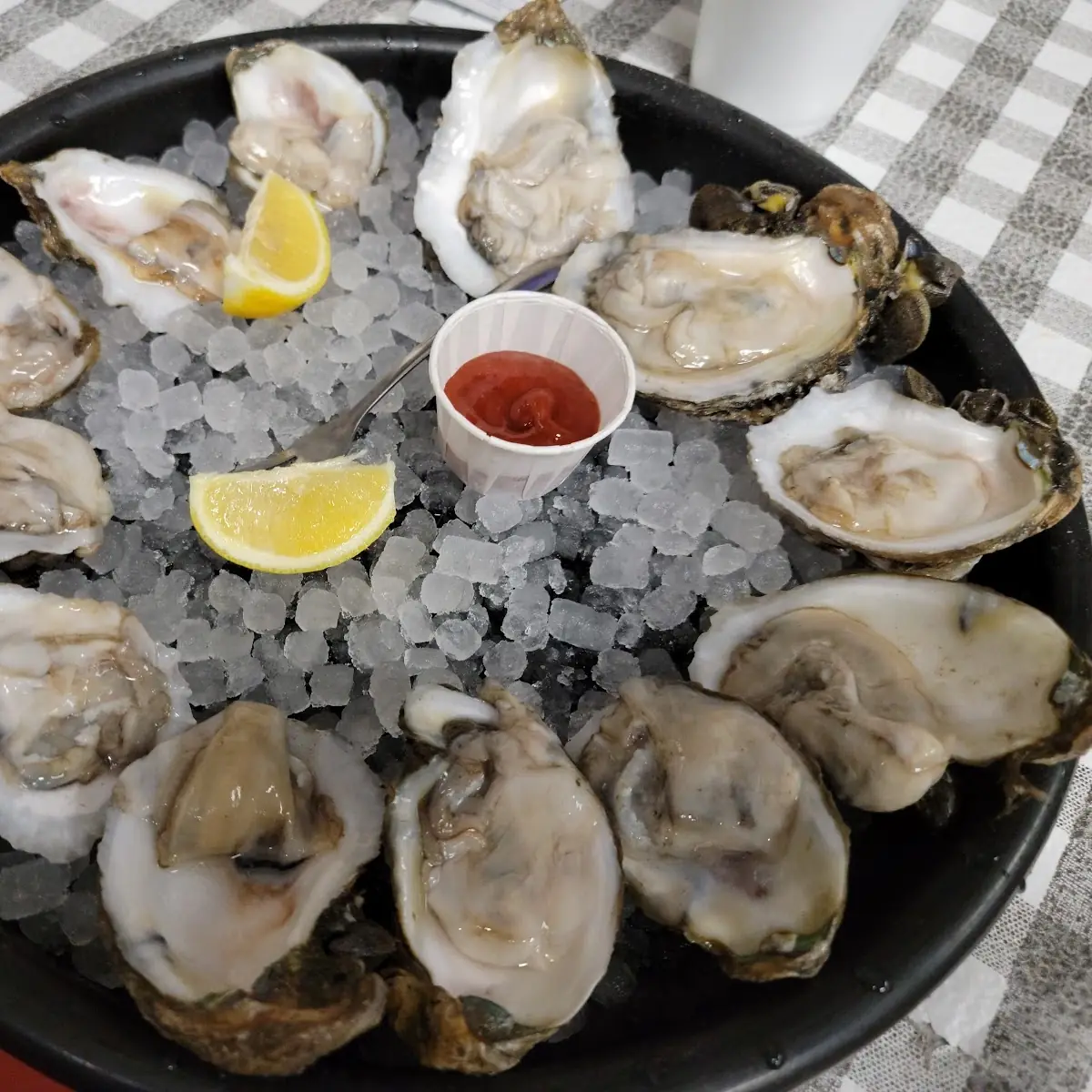 Fresh Oysters Served on Ice