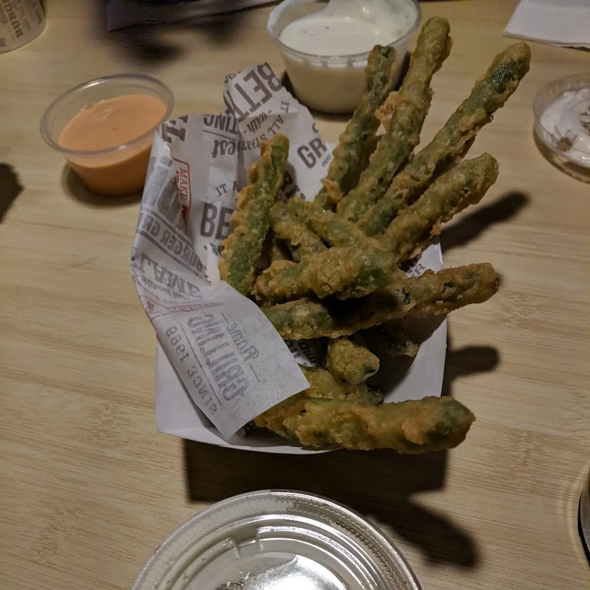 Fried Green Beans with Ranch Dipping Sauce