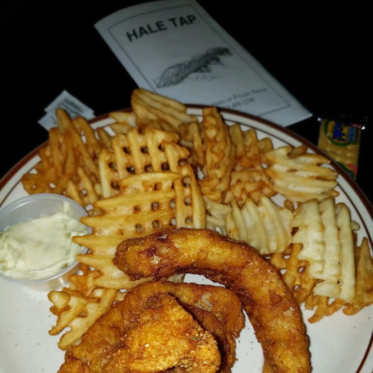 Walleye Filets & Waffle Fries