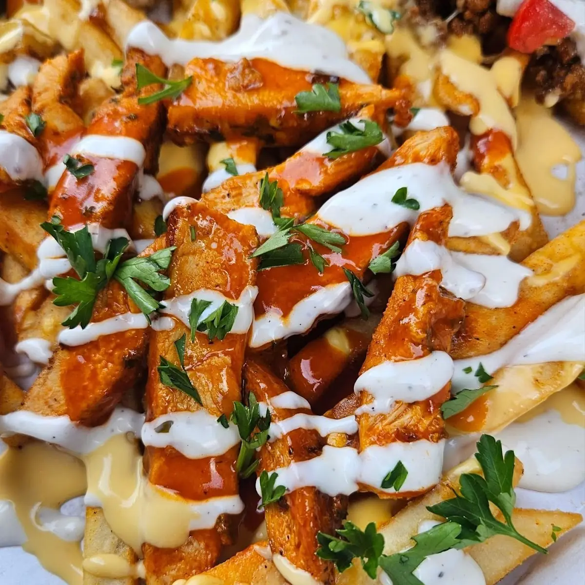 Buffalo Chicken Loaded Fries