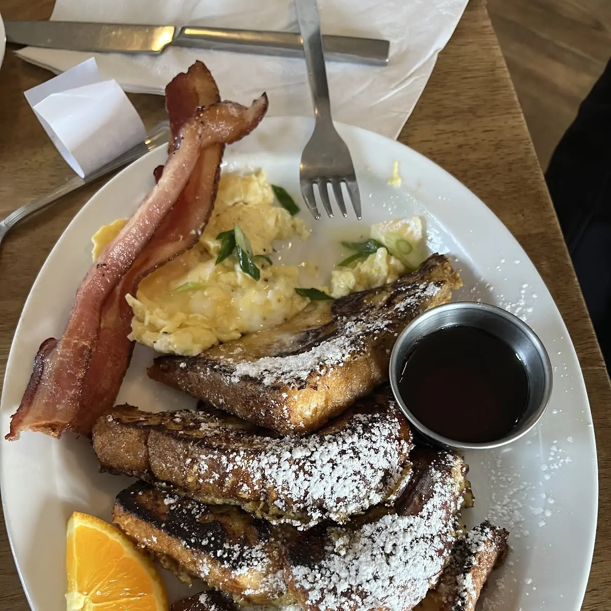 French Toast Eggs Bacon