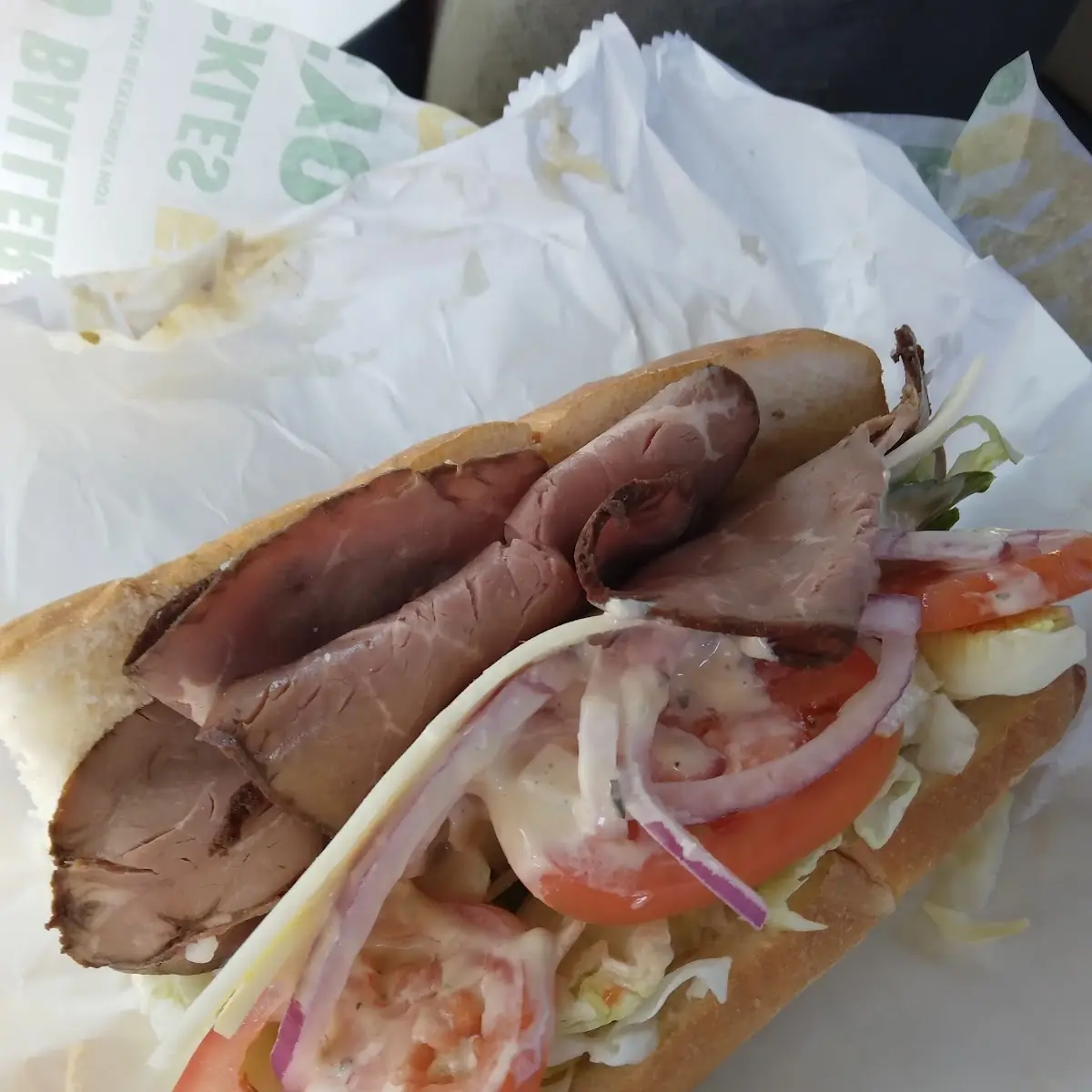 Roast Beef the New Hero with Garlic Sauce