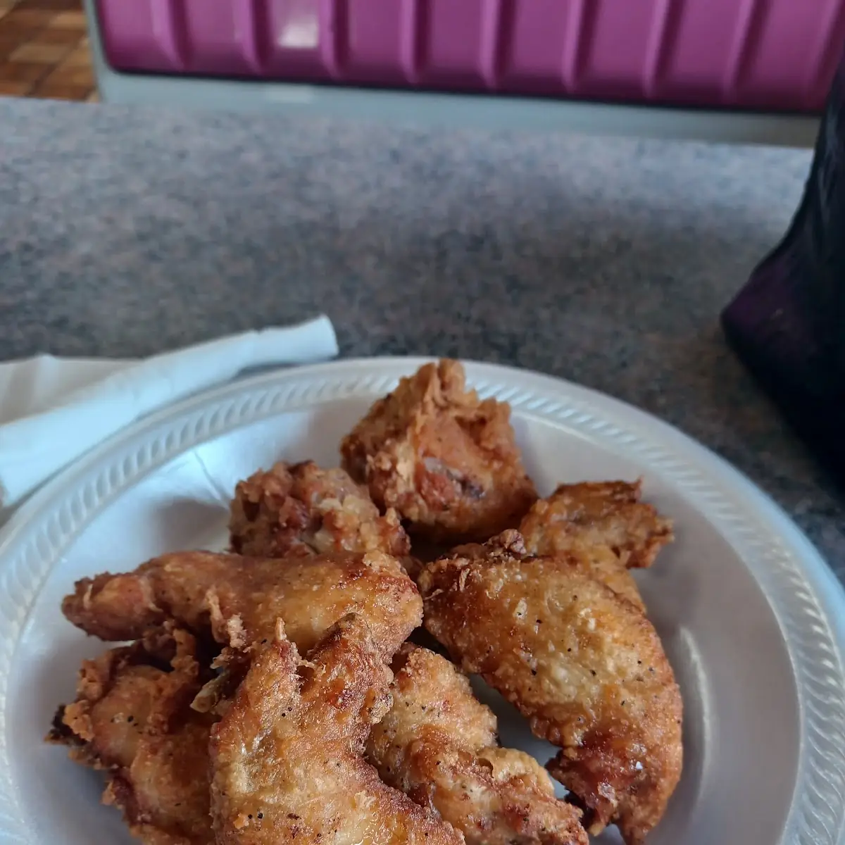 Six Wings and Side Salad with Ranch Dressing