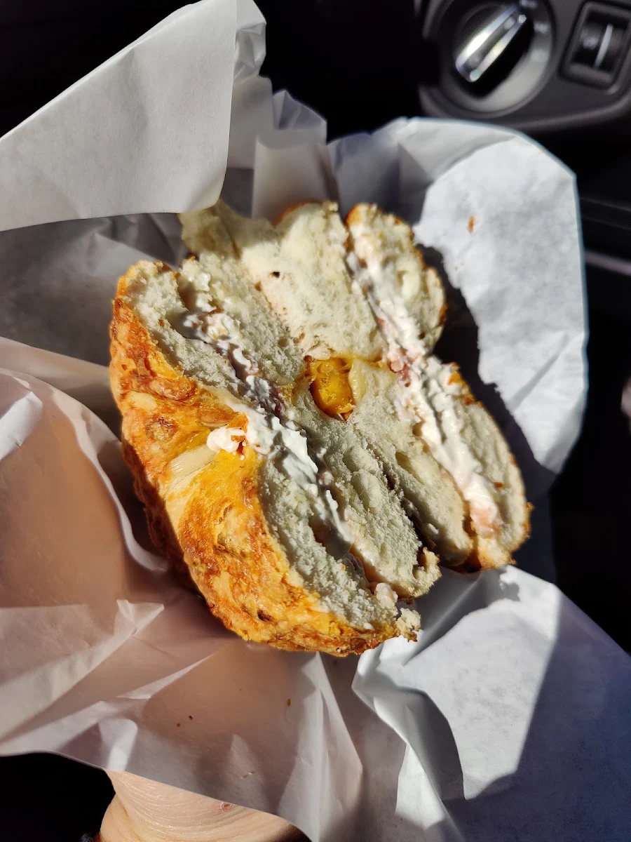 Cheese Bagel with Lox Spread