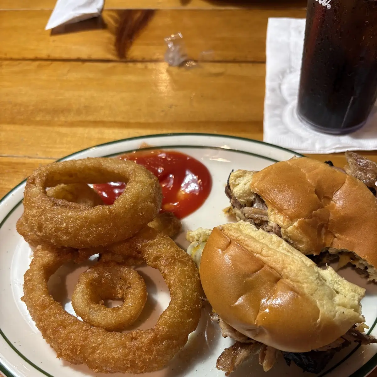 Burger & Onion Rings
