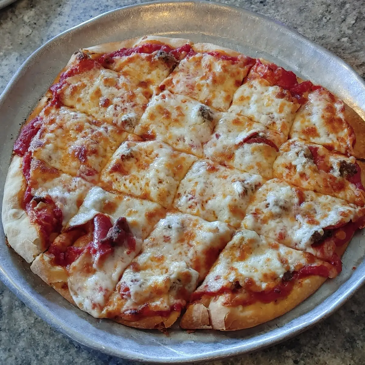 Pepperoni and Black Olive Pizza