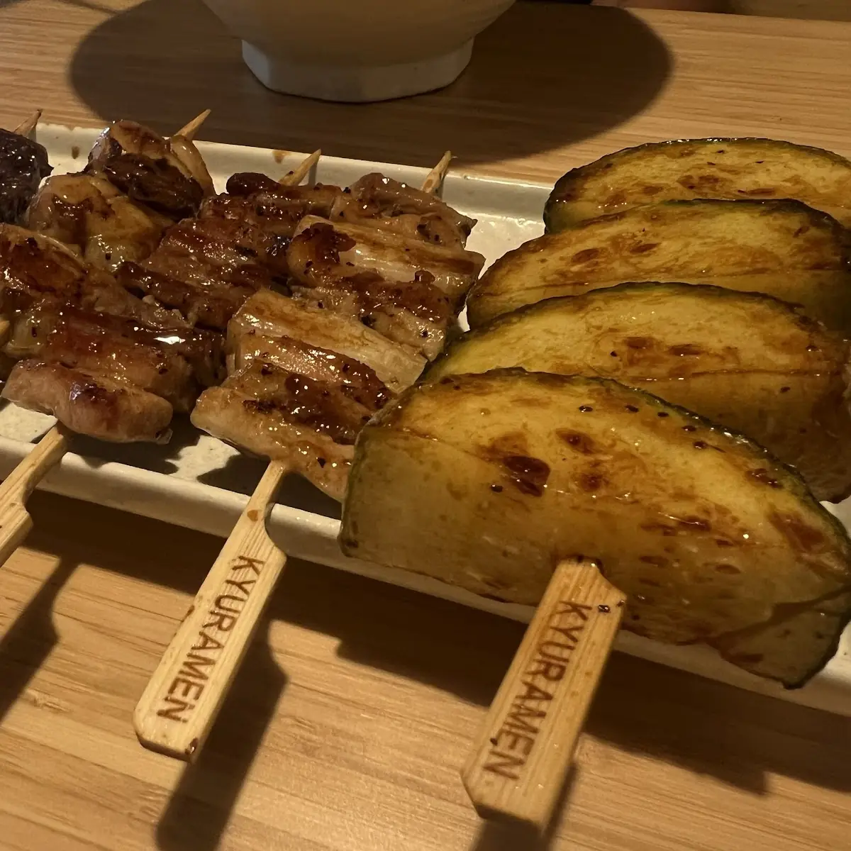 Grilled Chicken and Pork Skewers