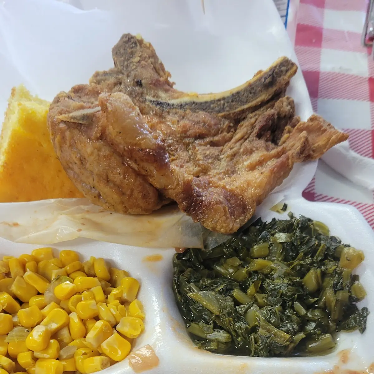 Red Beans w Rice Fried Pork Chops