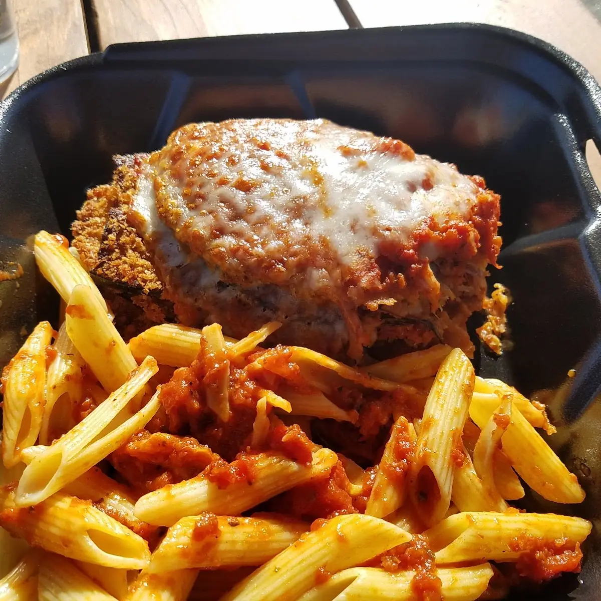 Eggplant Parmigiana with Pasta