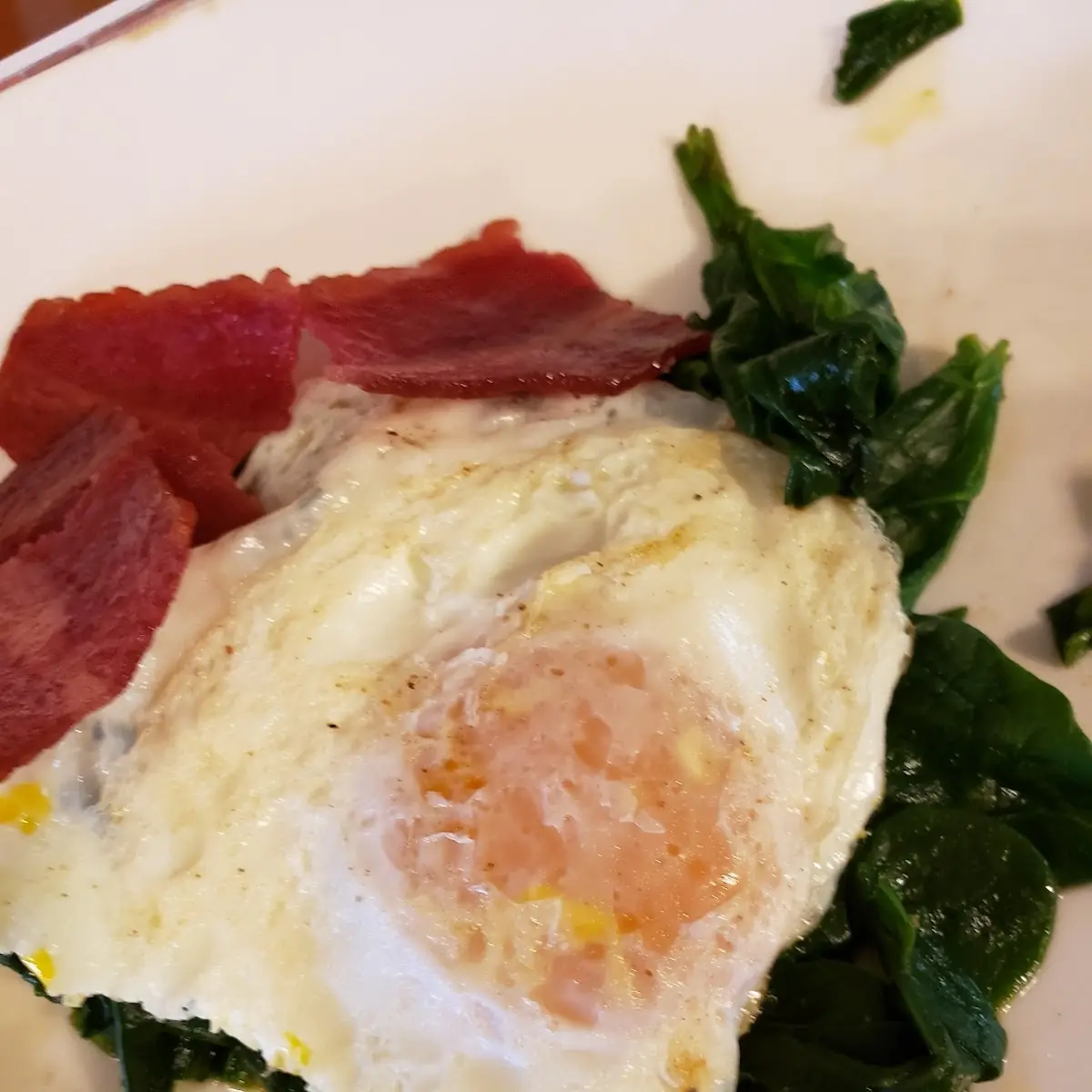 Eggs Turkey Bacon and Spinach