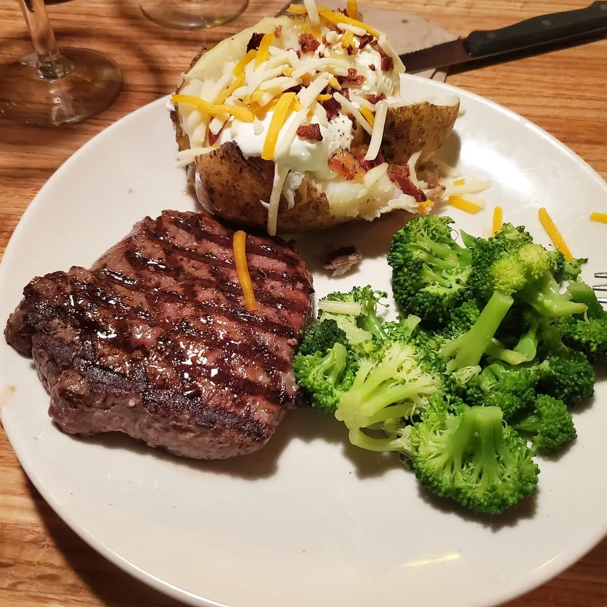 Steak with Loaded Baked Potato