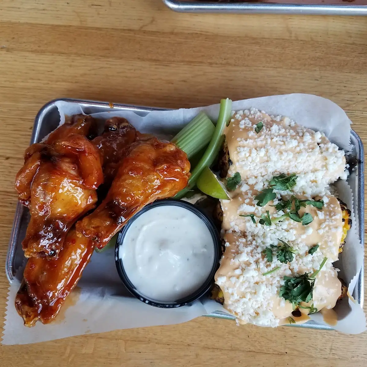 Chicken Wings and Street Corn