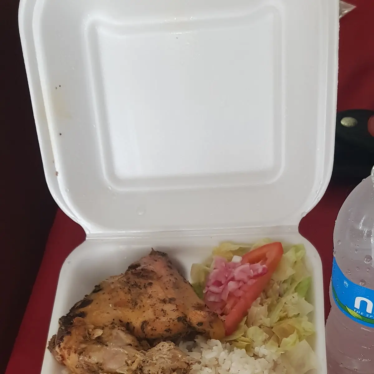 Pollo Asado Con Arroz Blanco