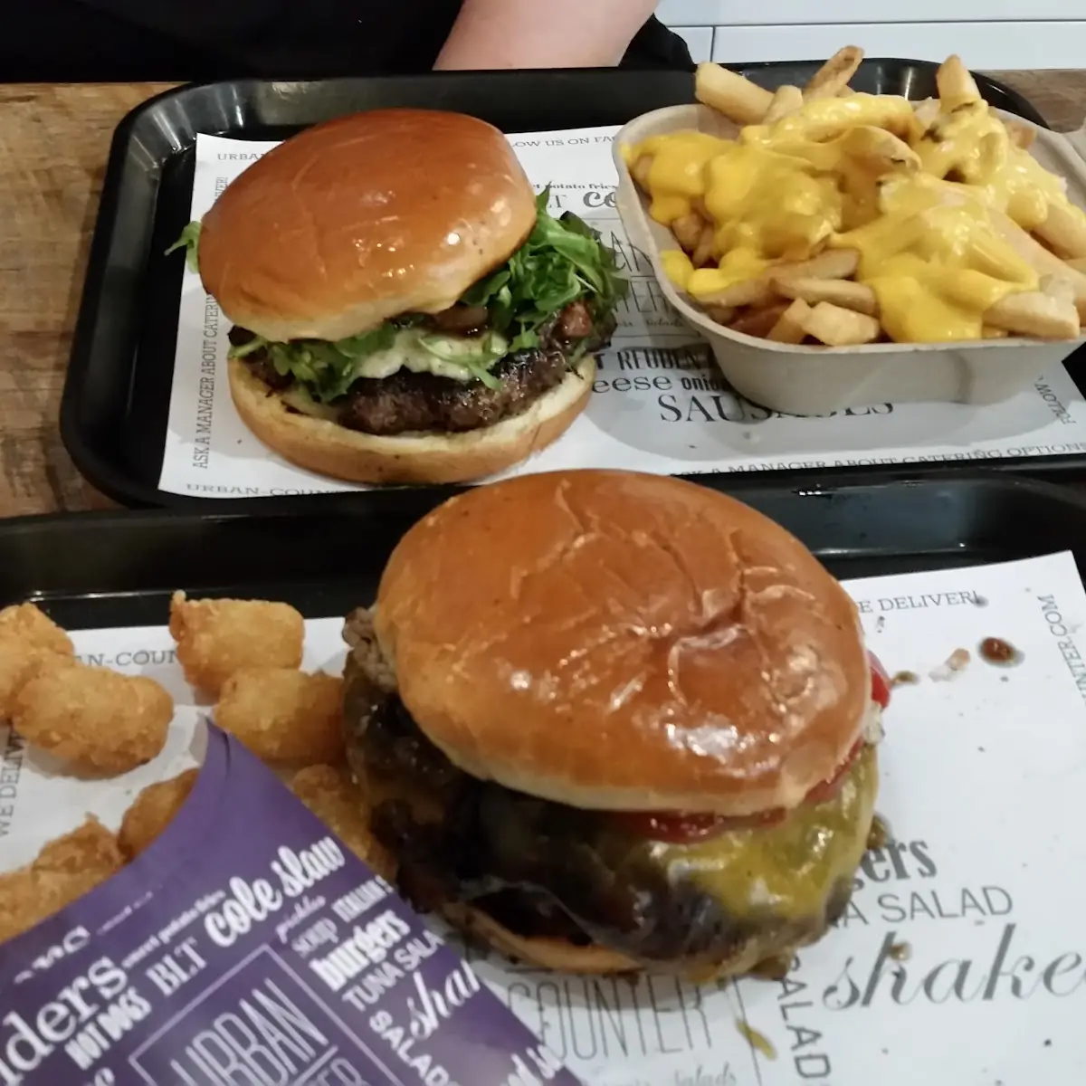Blue Cheese Burger with Cheese Fries