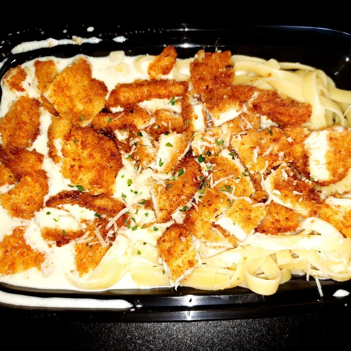 Crispy Chicken Alfredo
