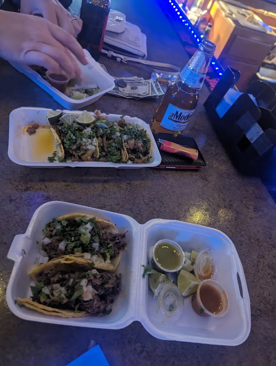 Chicken Al Pastor and Barbacoa Tacos