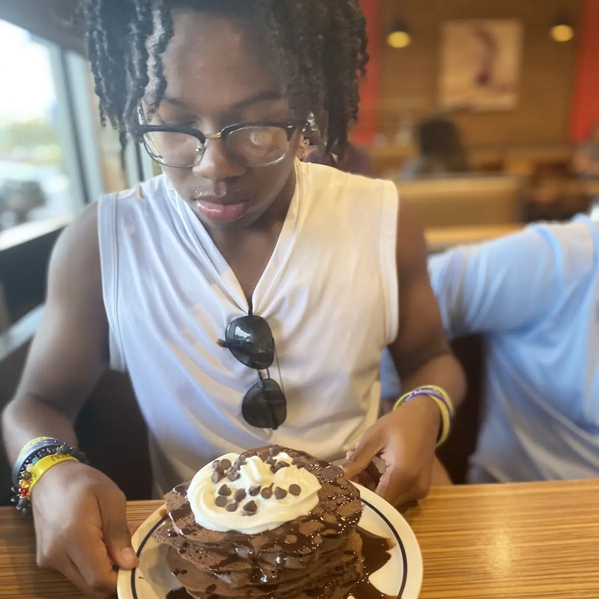 Double Chocolate Chip Pancakes