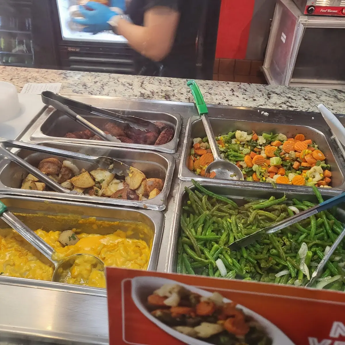 String Beans Corn Mashed Potatoes Rice Cabbage