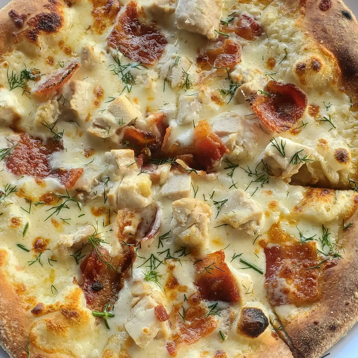 Chicken Bacon Ranch Pizza with Dill