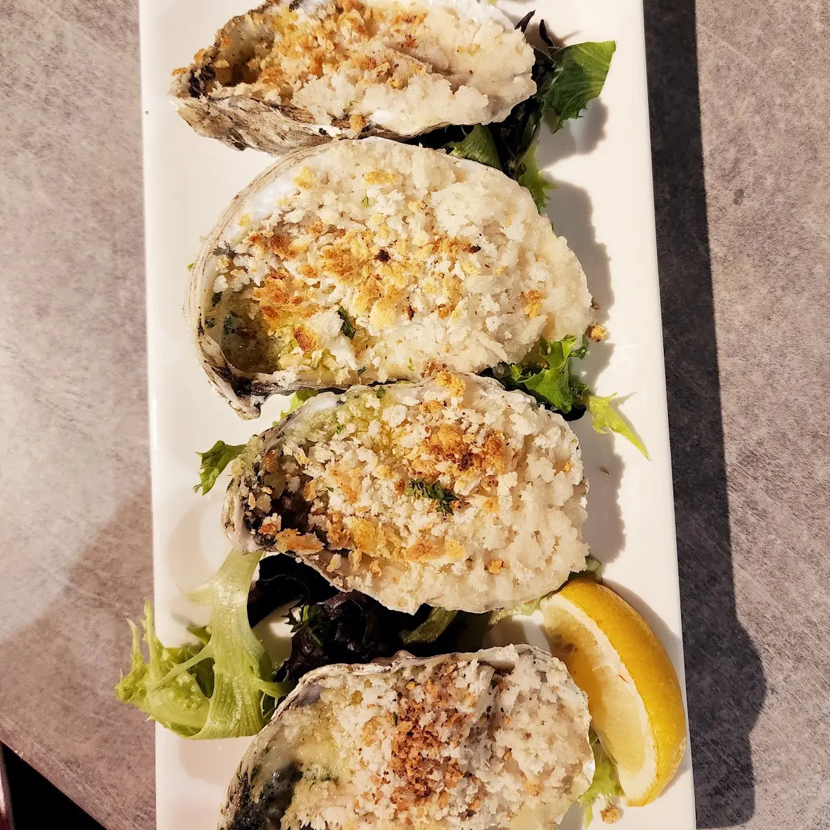 Oysters Roasted on Half Shell