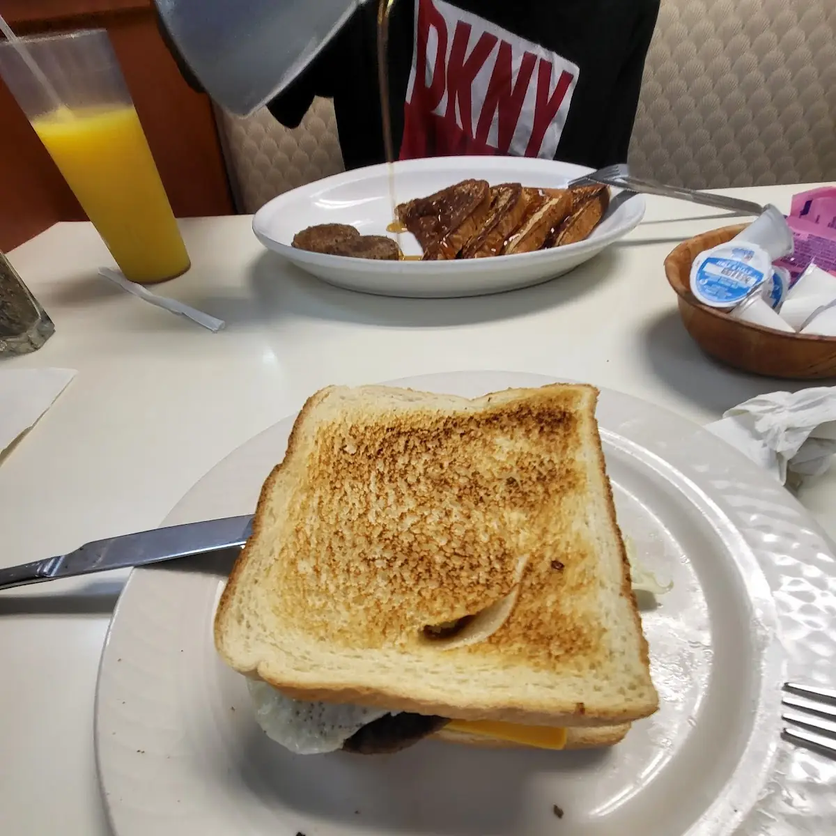 Sausage Egg and Cheese on Toast