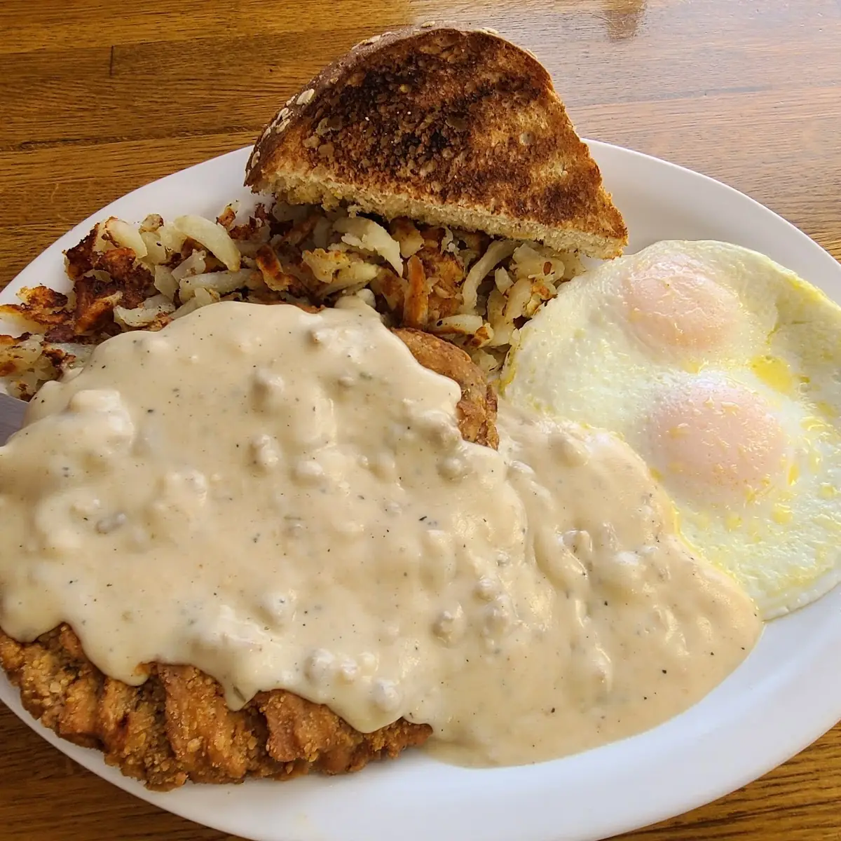 Chicken Fried Steak with Eggs