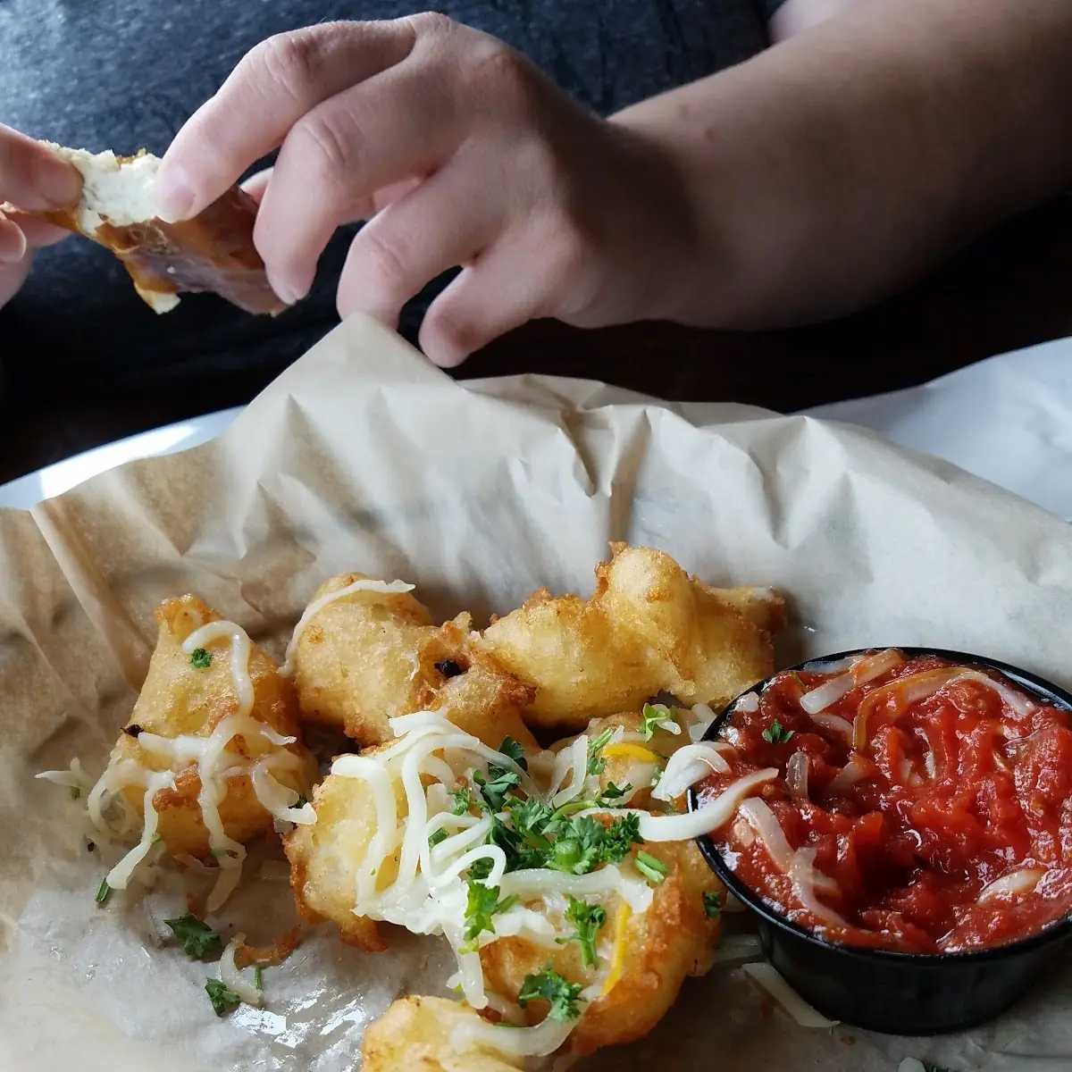 Deep Fried Mozzarella Curds