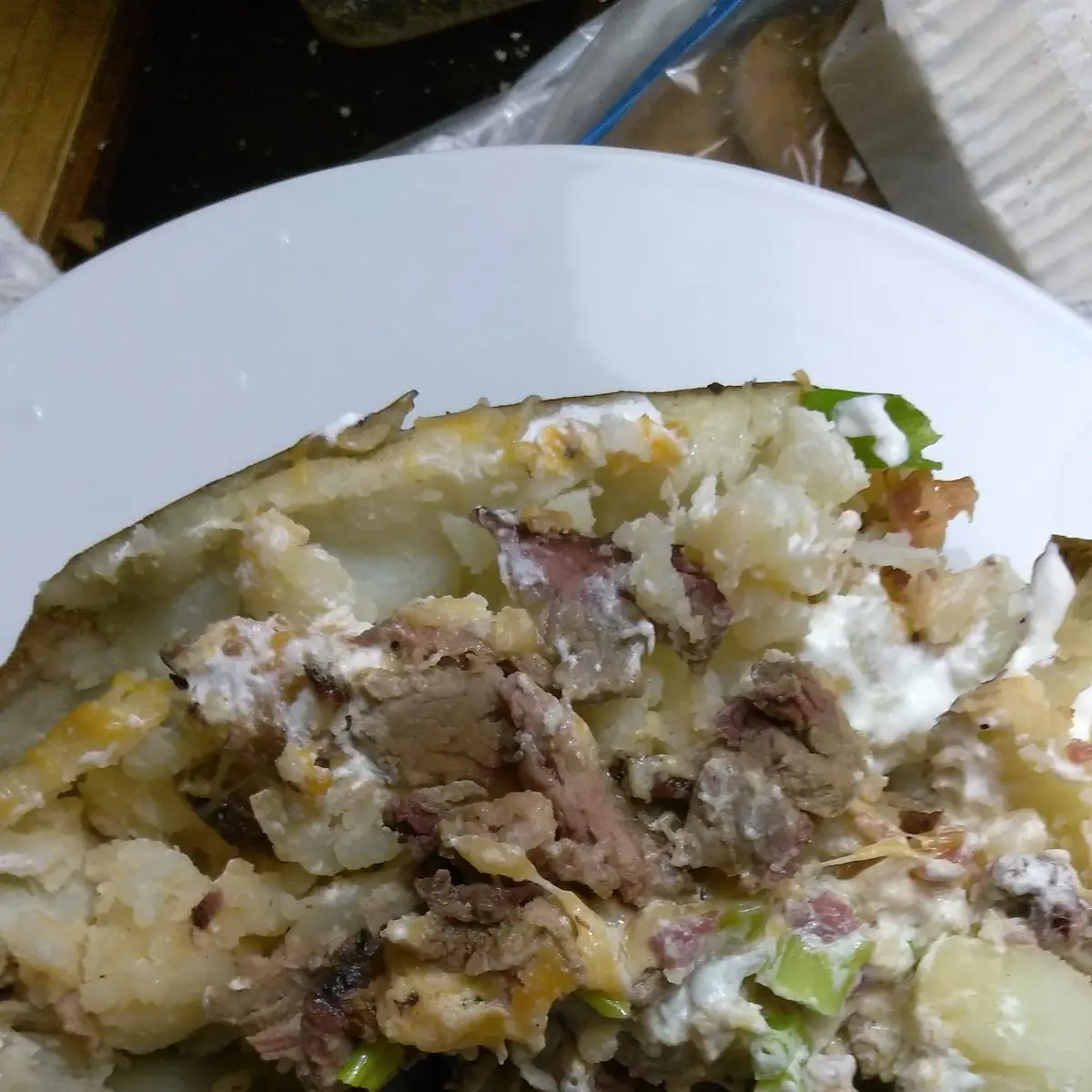 Loaded Baked Potato with BBQ