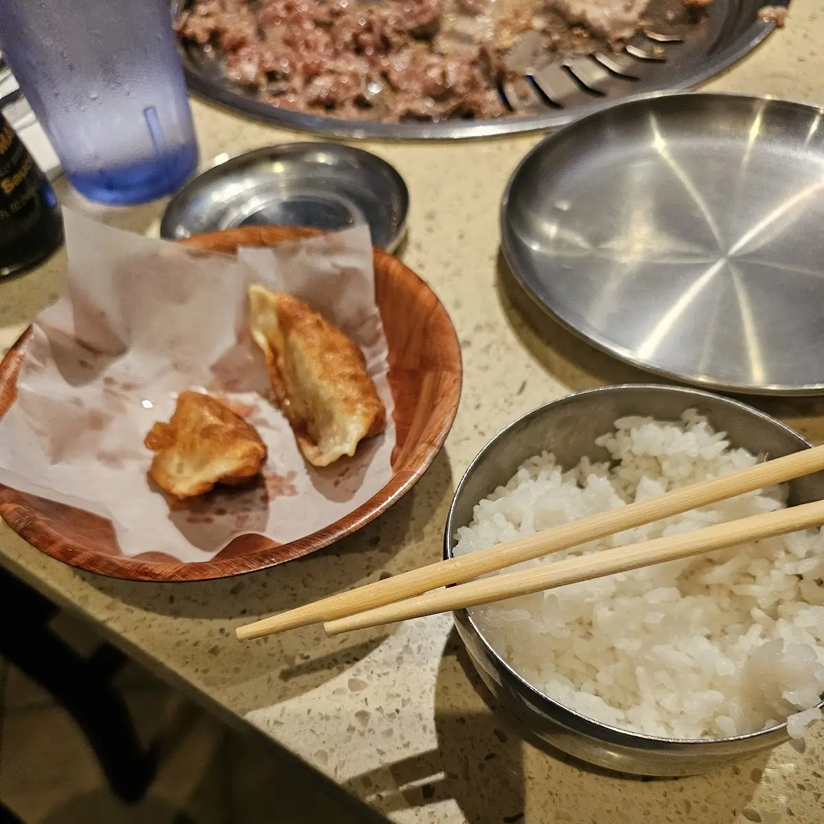 Gyoza and Rice