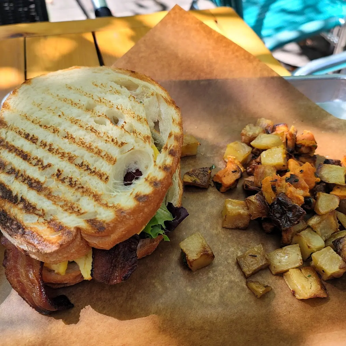 Breakfast Sandwich with Potatoes