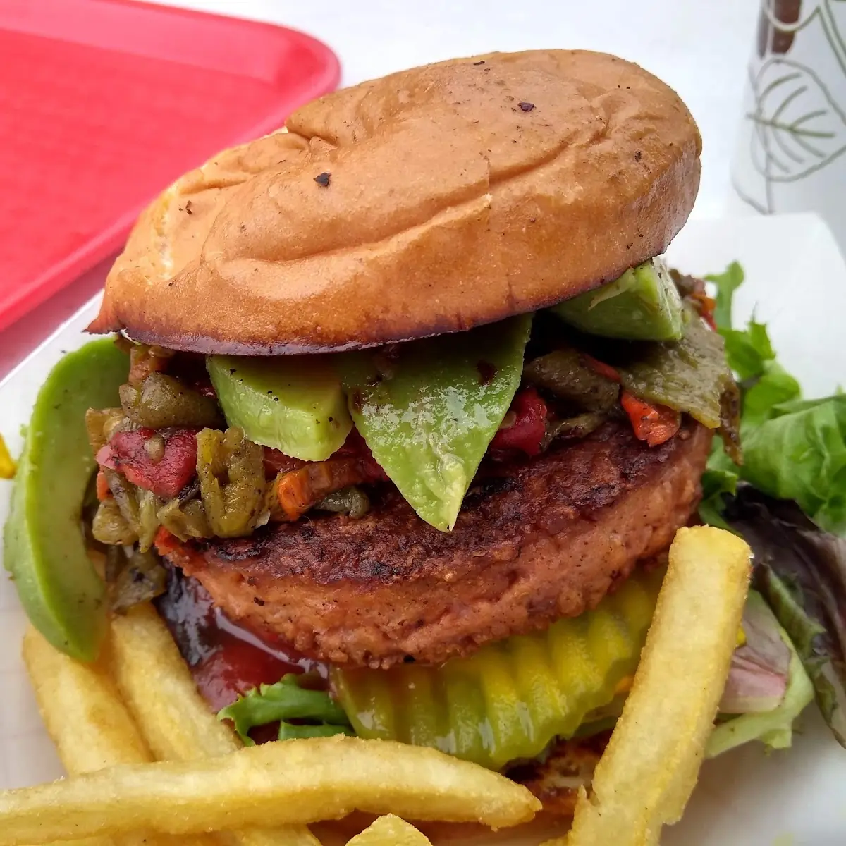Beyond Burger with Green Chile