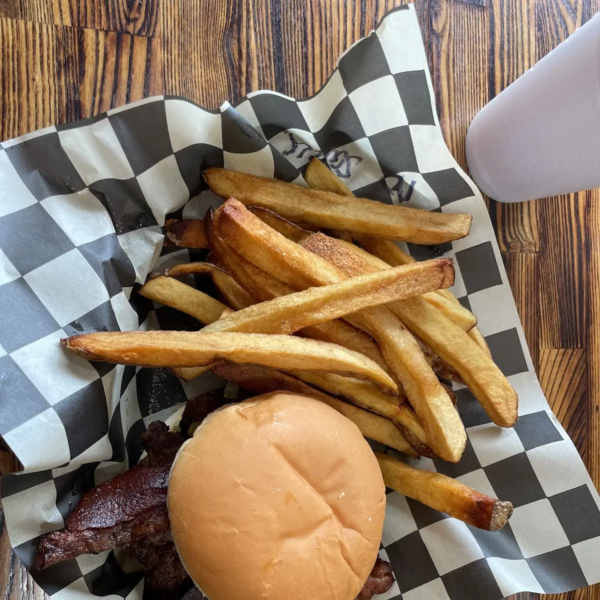 Beef Burger with Steak Fries