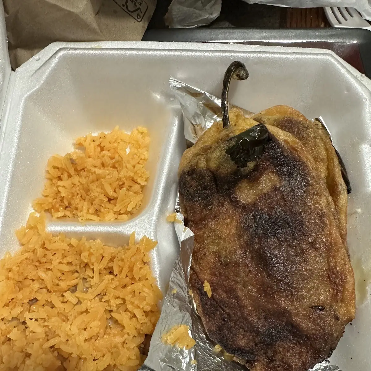 Chile Relleno Solo Plain Stuffed Poblano Pepper