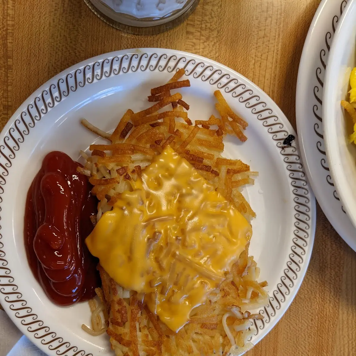 Hash Browns with Cheese Sauce
