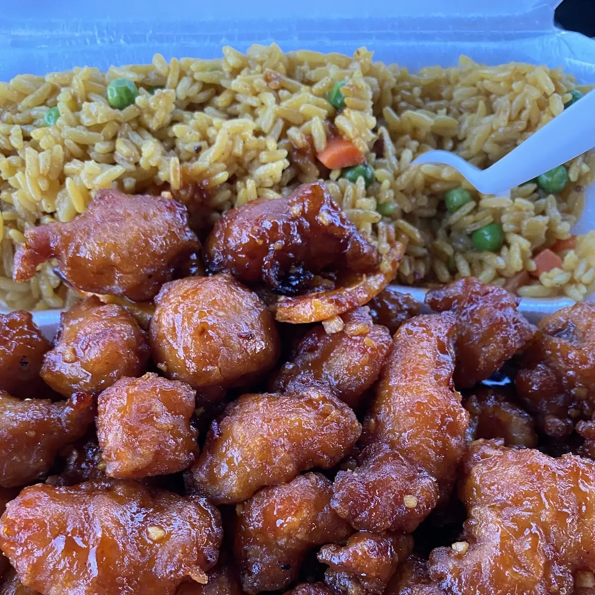 Spicy Orange Chicken Fried Rice