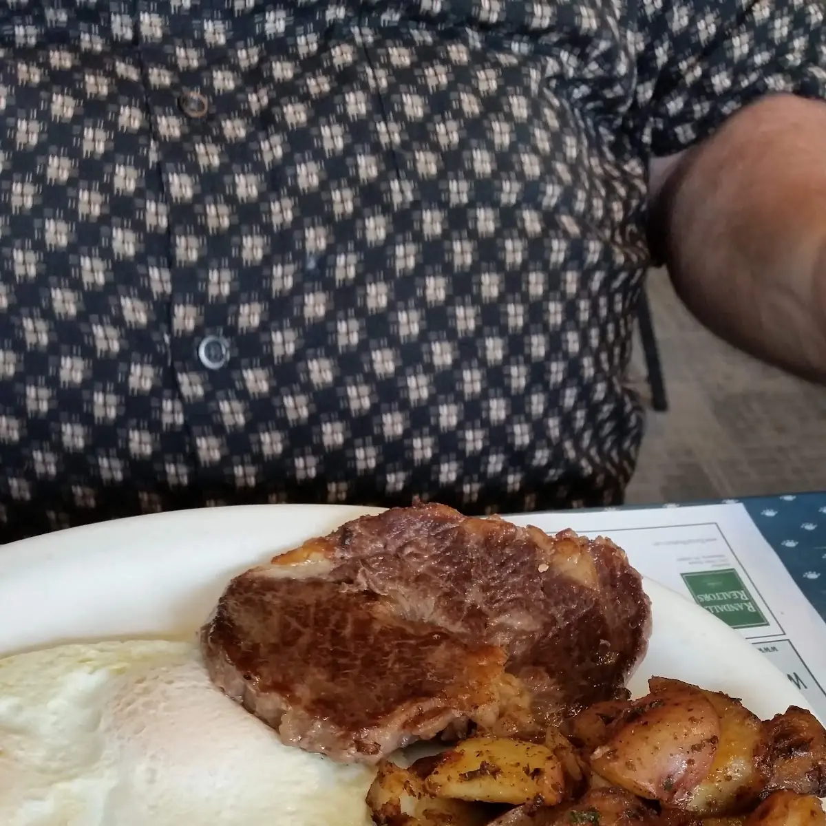 Steak and Eggs with Ham