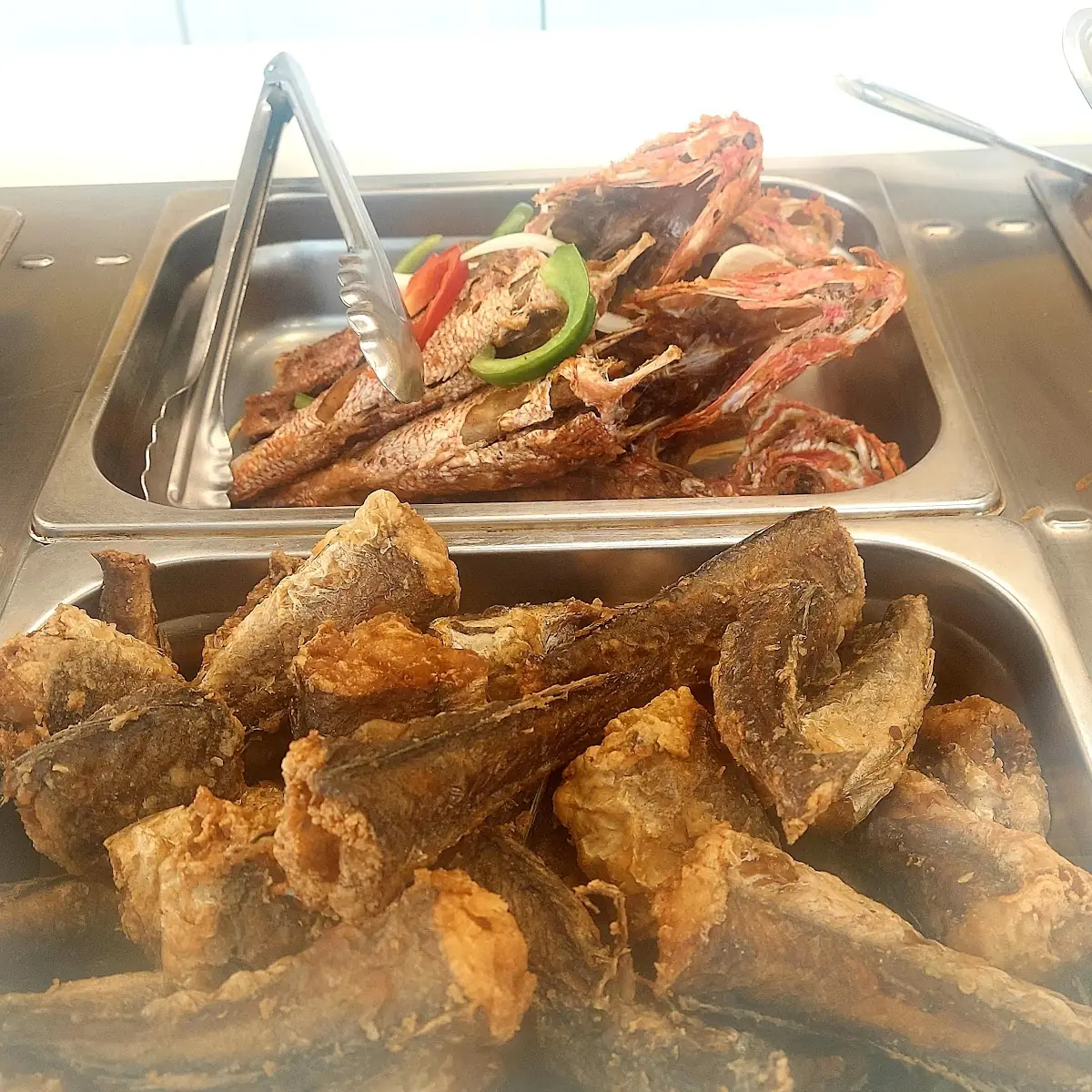 Whiting and Fried Red Snapper