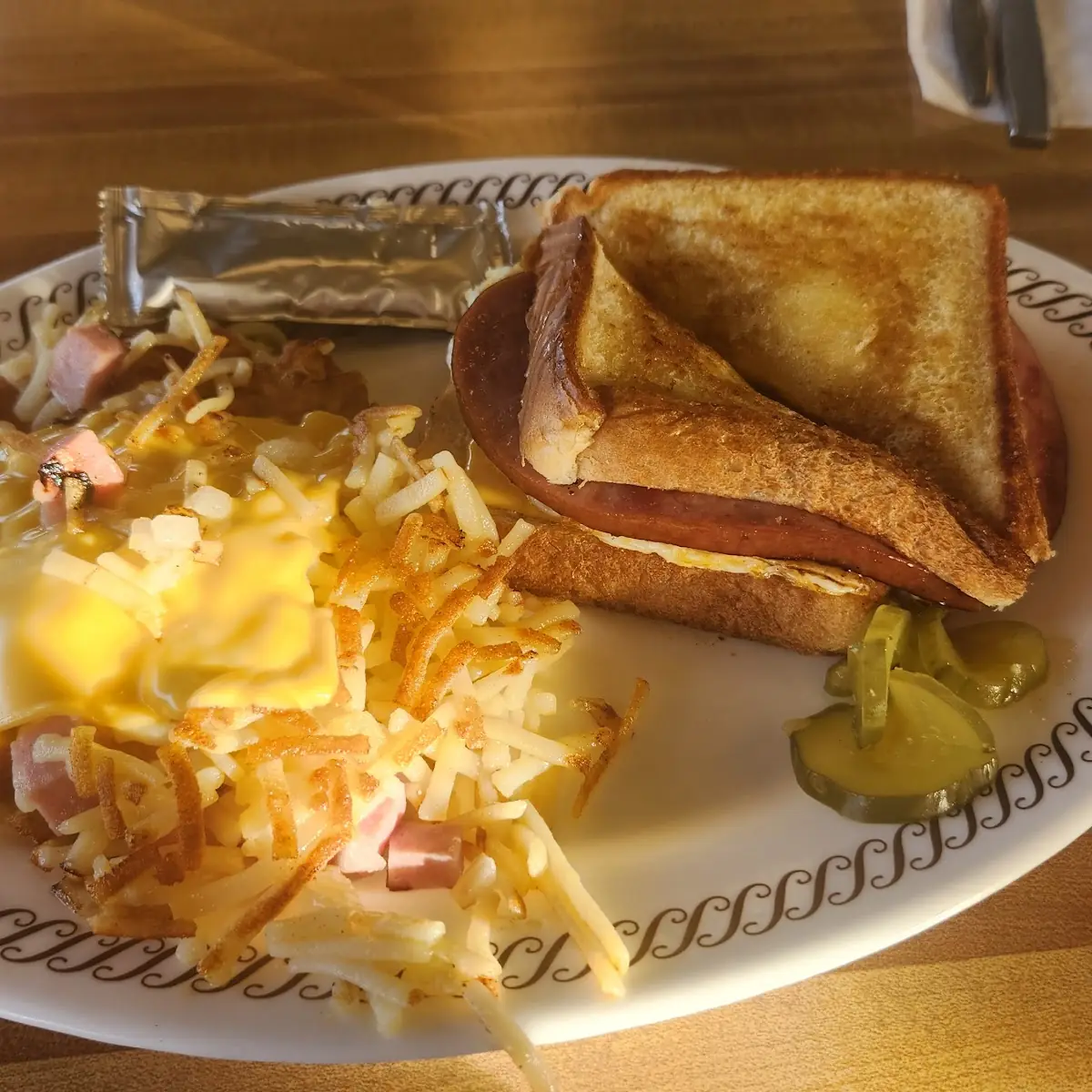 Texas Breakfast Melt with Hashbrowns