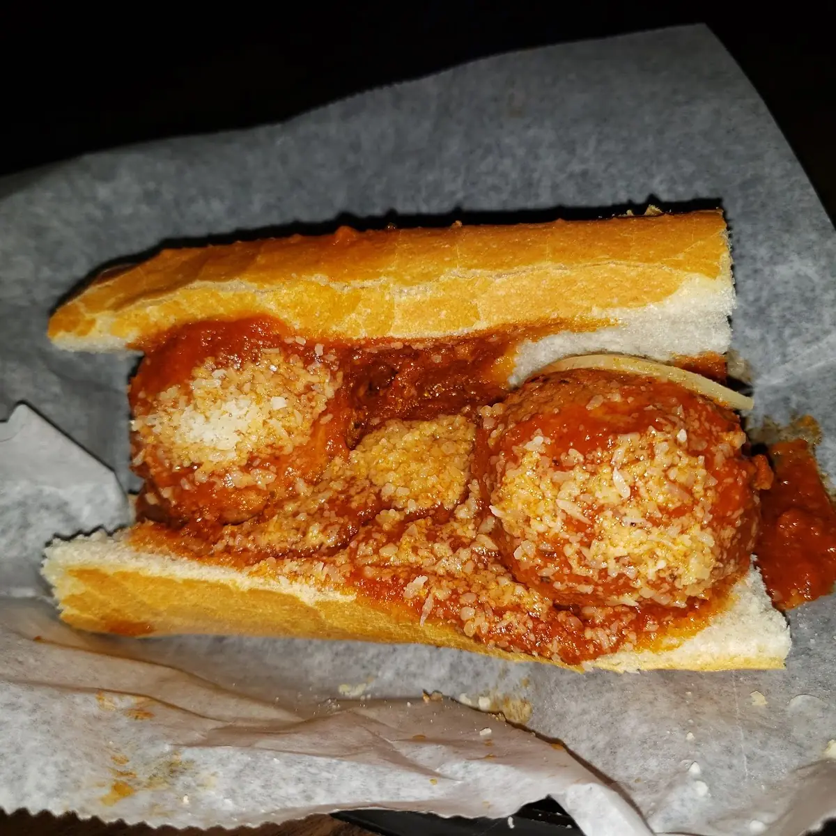 Hand Made Meatball Sandwich