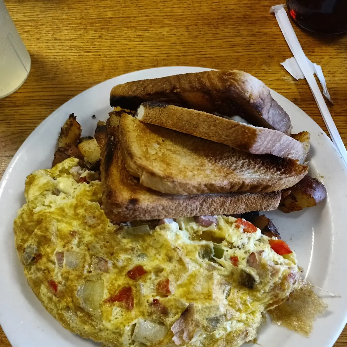 Western Omelette with Toast
